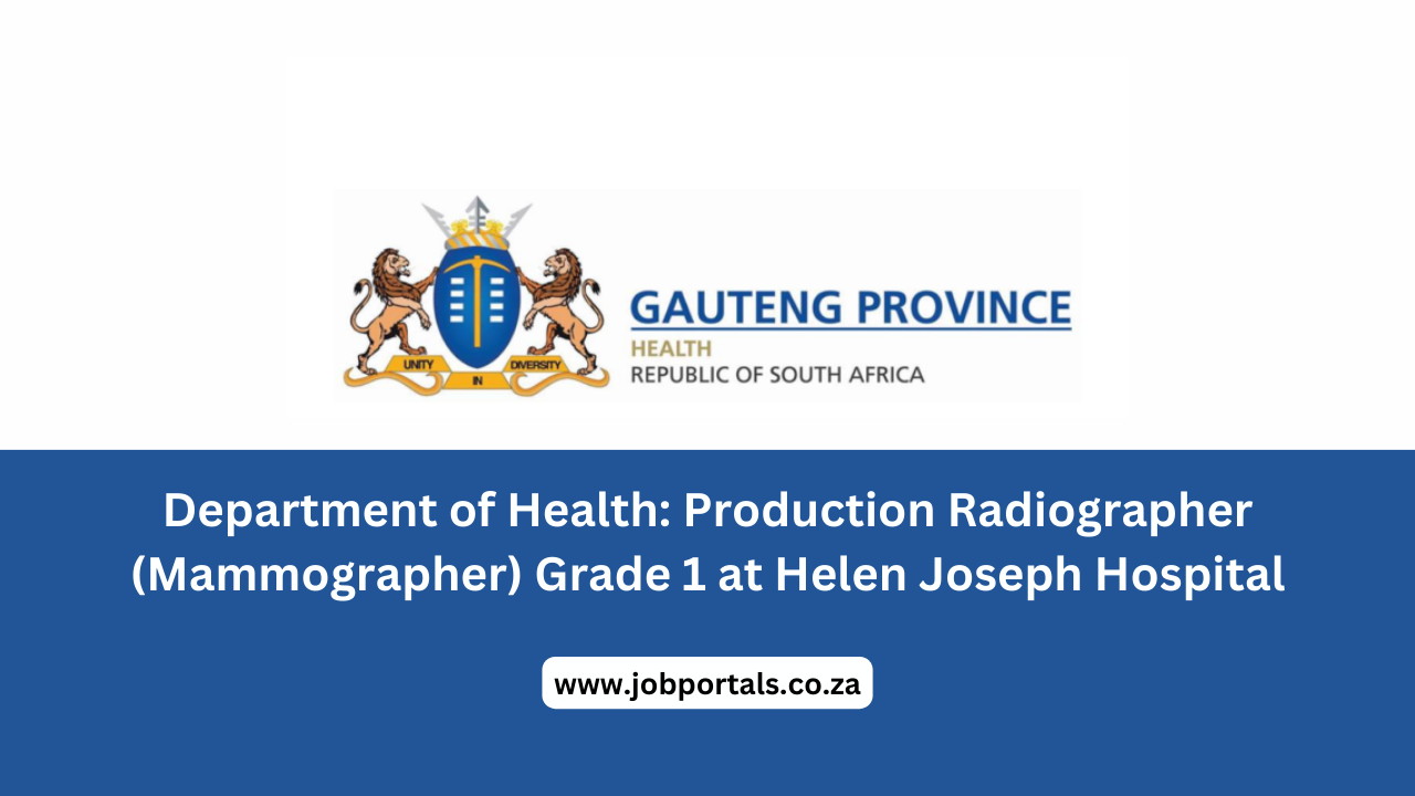 Department of Health: Production Radiographer (Mammographer)