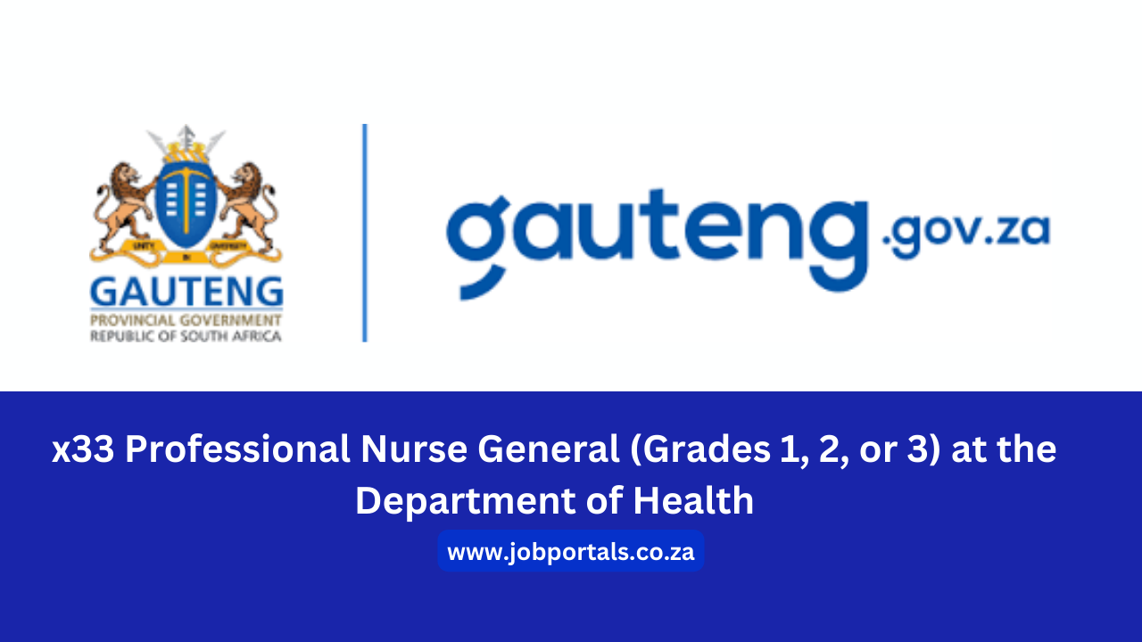 x33 Professional Nurse General (Grades 1, 2, or 3) at the Department of Health