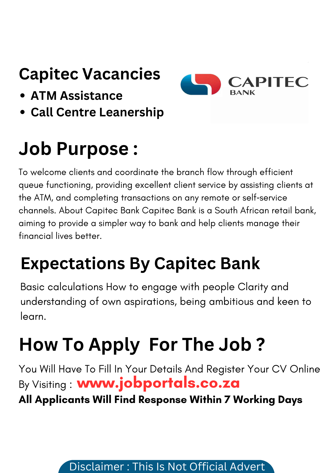 Capitec Bank Jobs: Upload Your CV